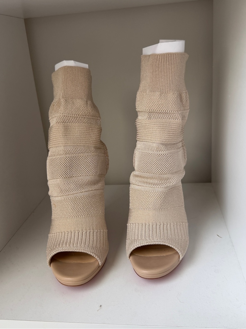 Christian Louboutin Beige Cheminene booties 37.5